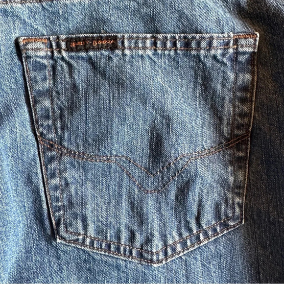 Harley-Davidson Relaxed Fit Long Jean Shorts 46X22 Big & Tall - Picture 7 of 7